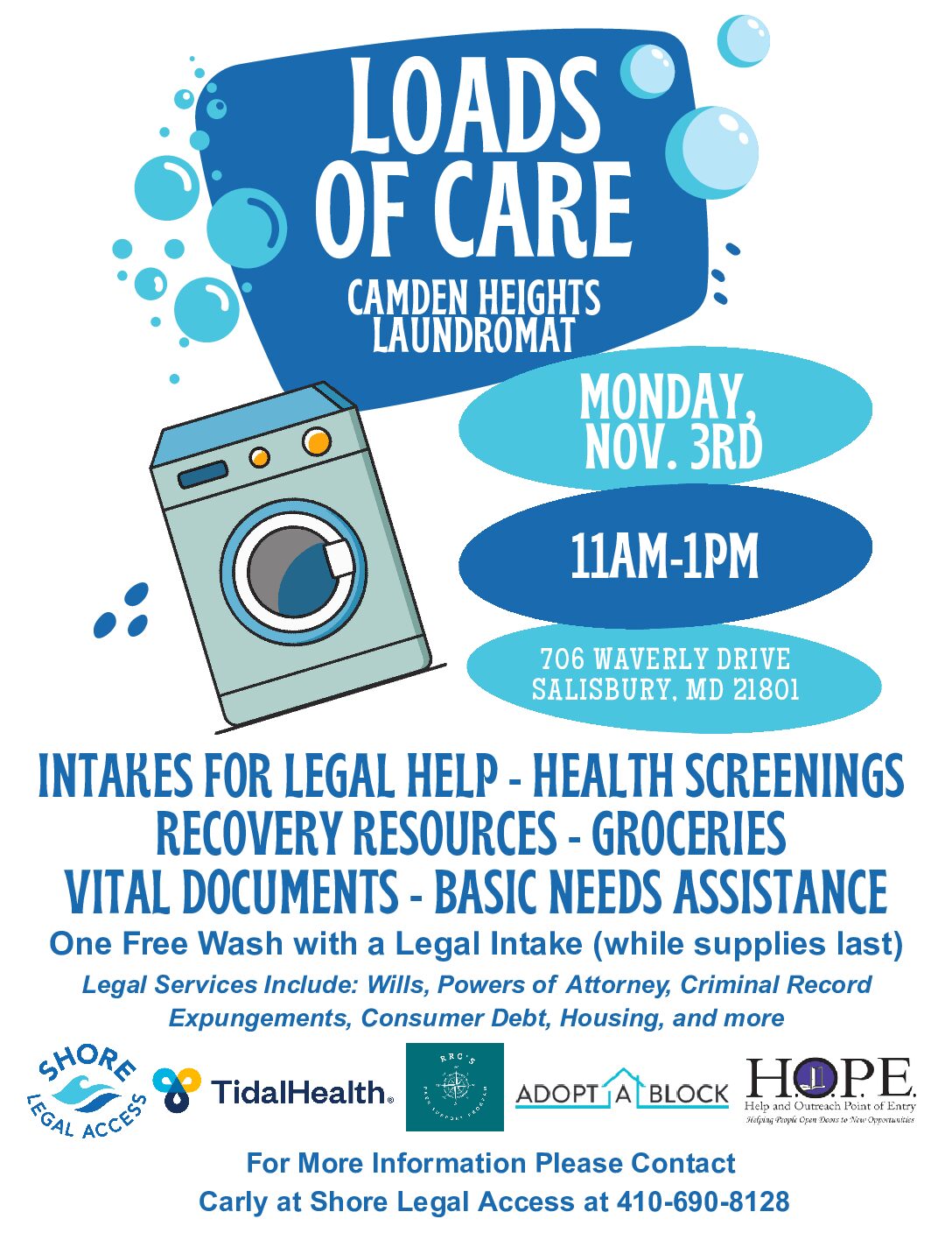Loads of Care Community Event at Camden Heights Laundromat